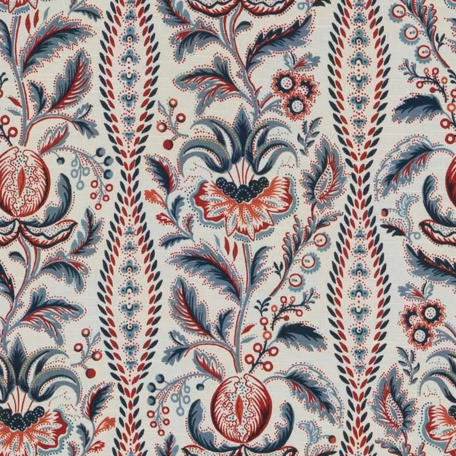 French General Eloise Provence tissu ameublement indigo au mètre