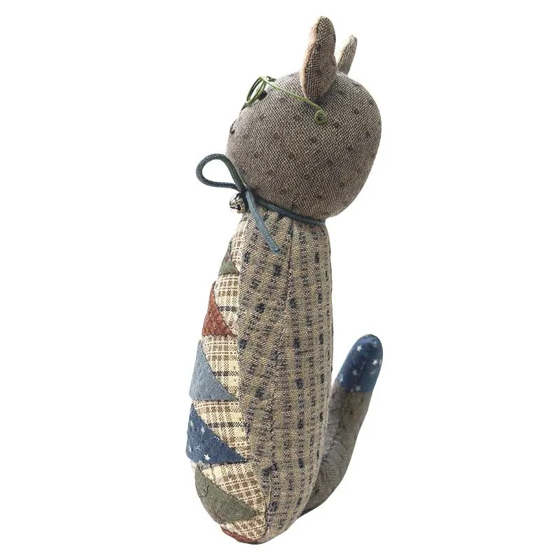 Yoko Saito Patchwork Animals 3 kit chat peluche et pochon
