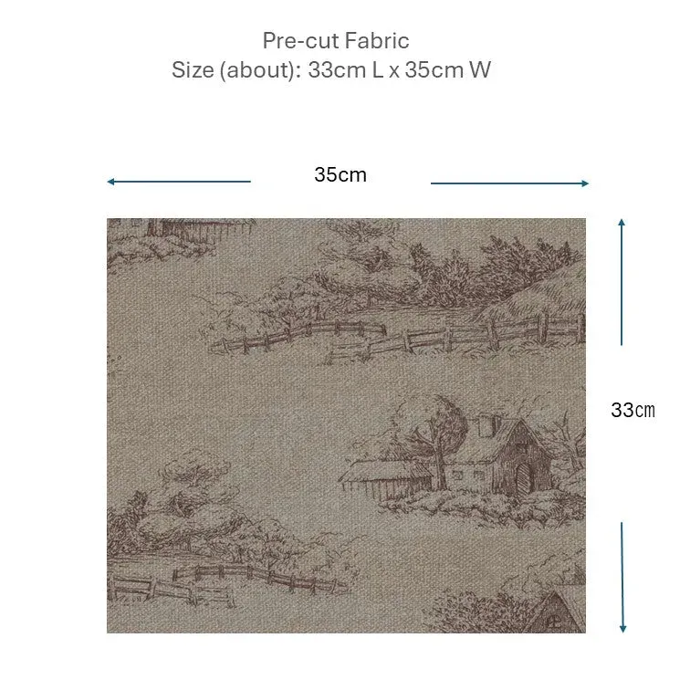Yoko Saito 2026-02-A08 coupon coton 33x35 cm maisons beige