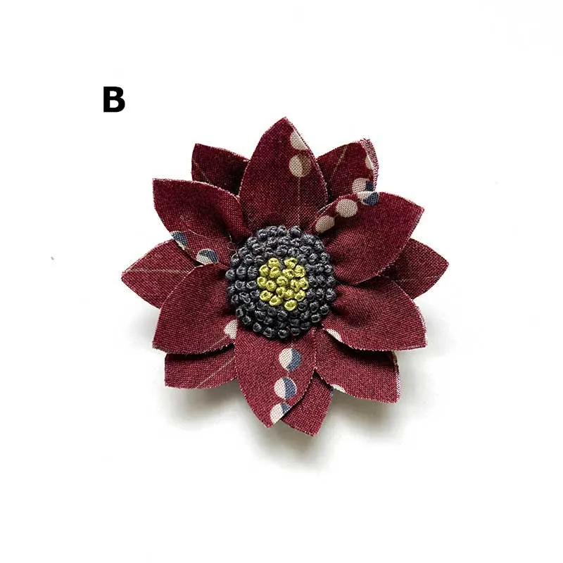 Yoko Saito Sutekini kit 3 broches fleurs sans patron