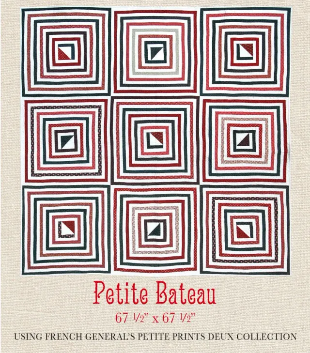 French General Petite Prints Deux Petite Bateau patron quilt imprimé