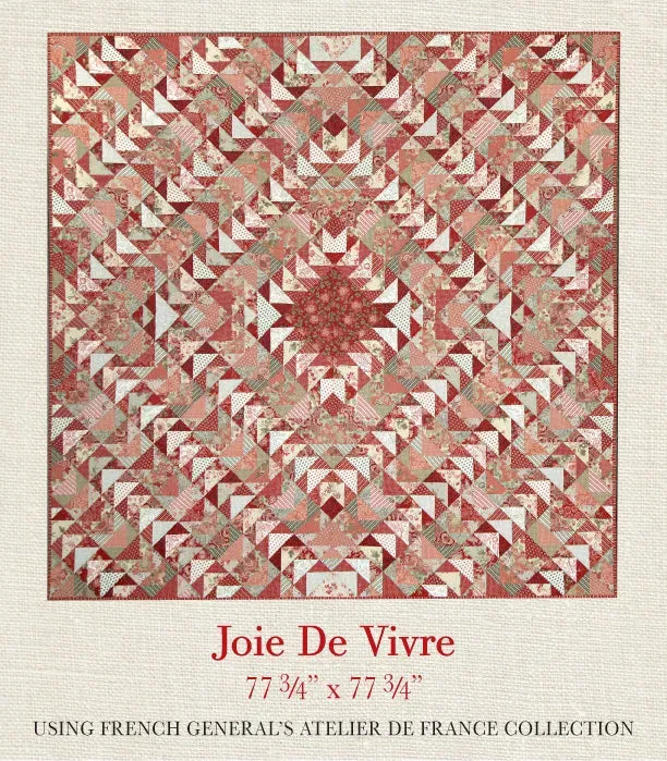 French General Joie de Vivre patron quilt 77 pouces papier