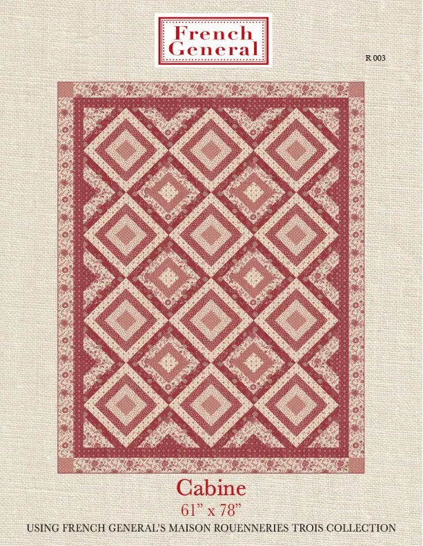 French General Rouenneries Trois Cabine patron quilt