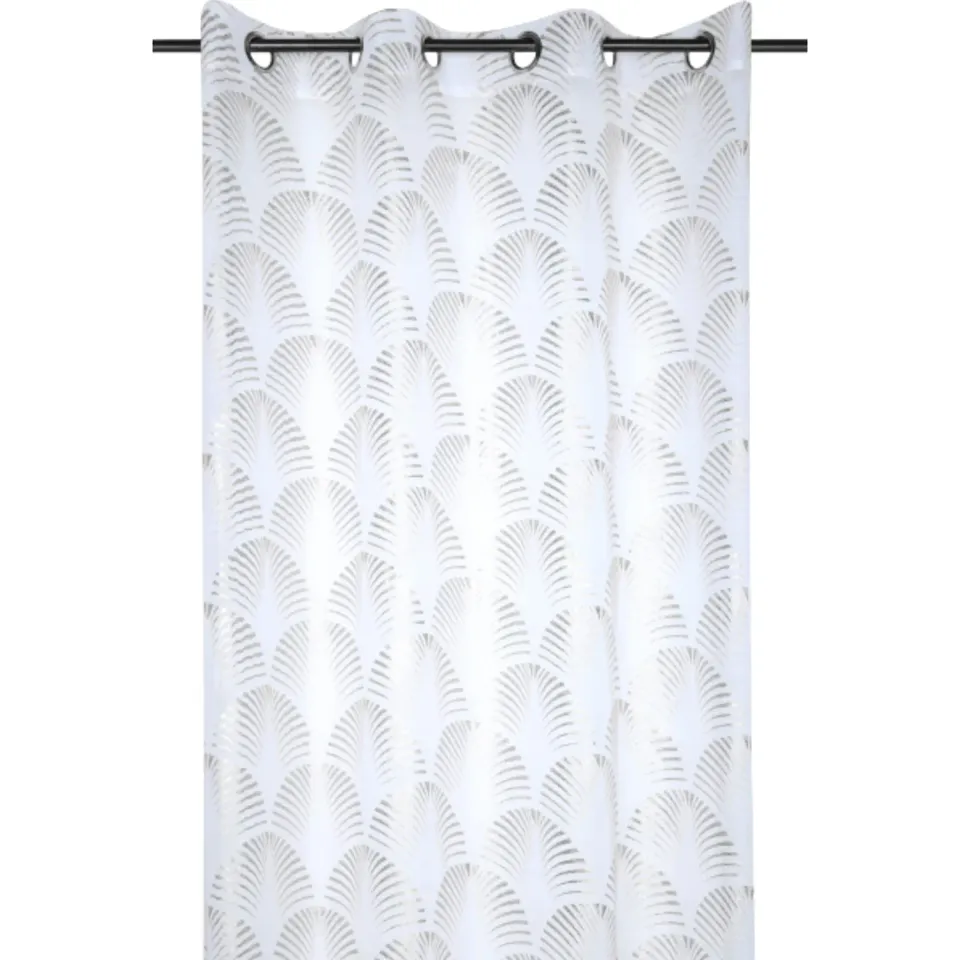 Stof Maldives 140x260 voile œillets argent polyester