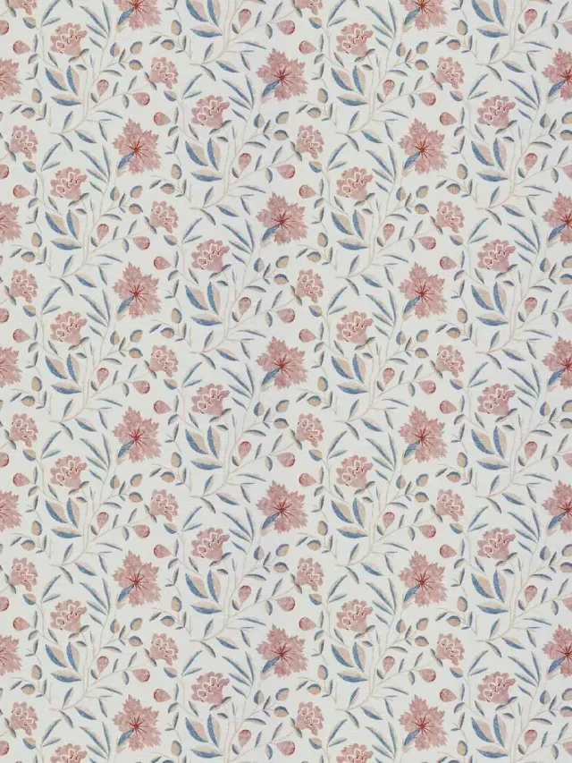 French General Lilou Rouge tissu ameublement indigo au mètre