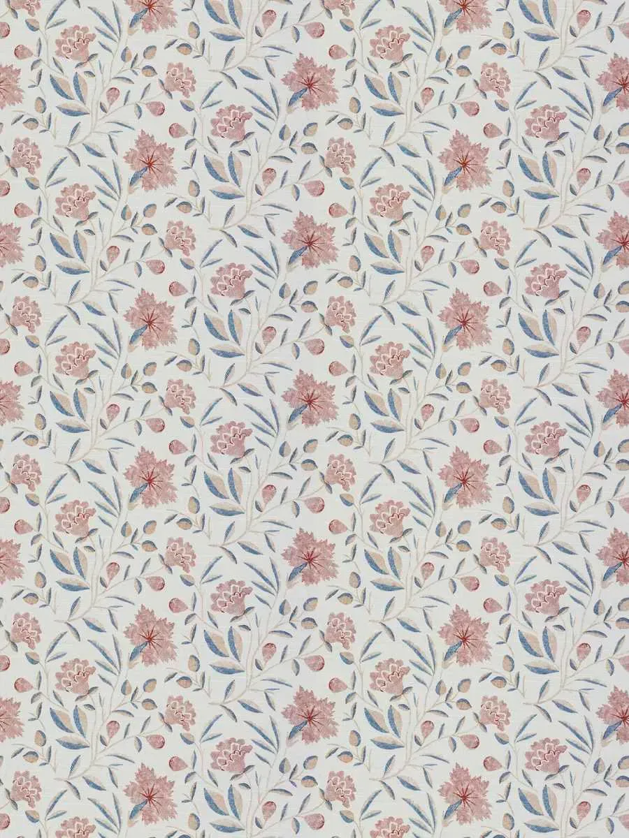 French General Lilou Rouge tissu ameublement indigo au mètre