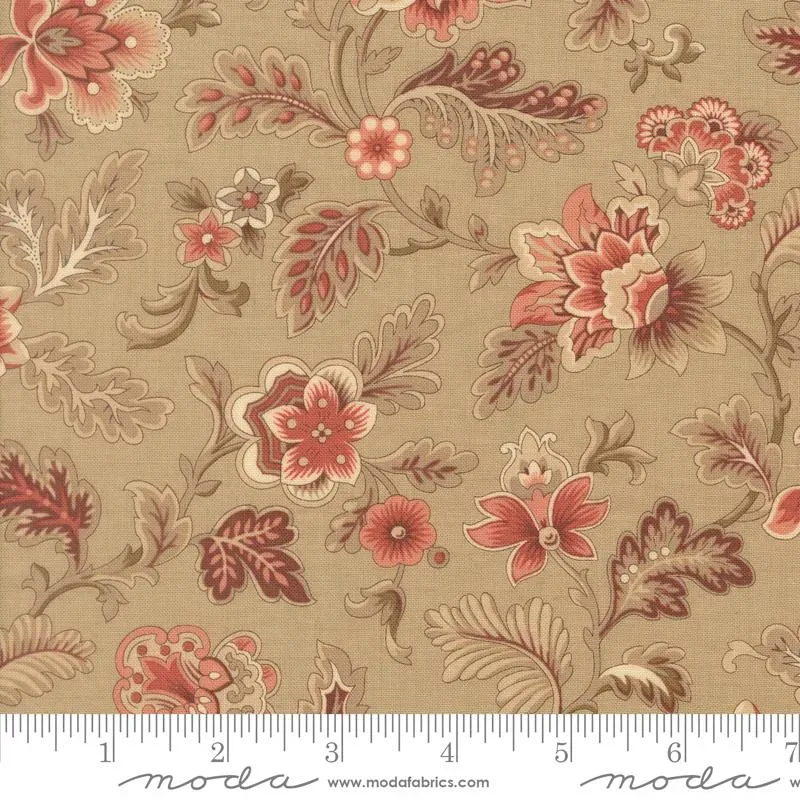 French General Le Jardin Rouge Roche 36152 13 tissu coton au mètre