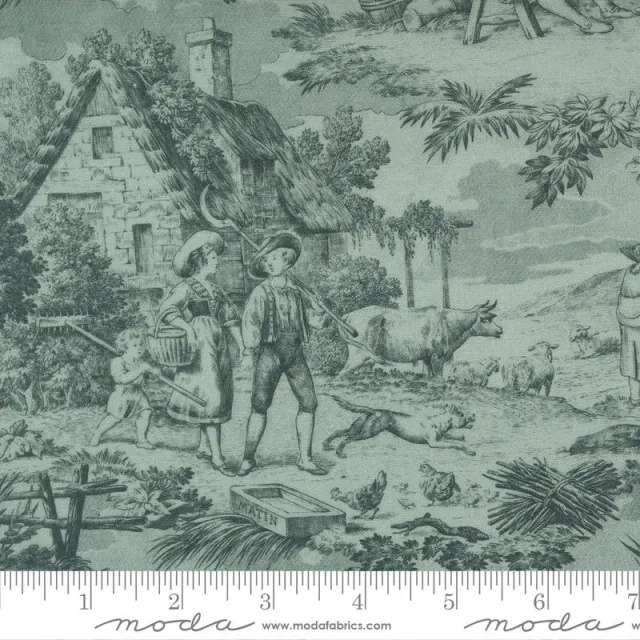 French General La Maison Bleu 36160 13 tissu coton bleu toile