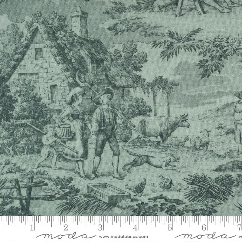 French General La Maison Bleu 36160 13 tissu coton bleu toile
