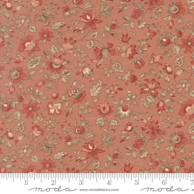 French General Le Jardin Rouge Clay 36154 12 tissu coton au mètre