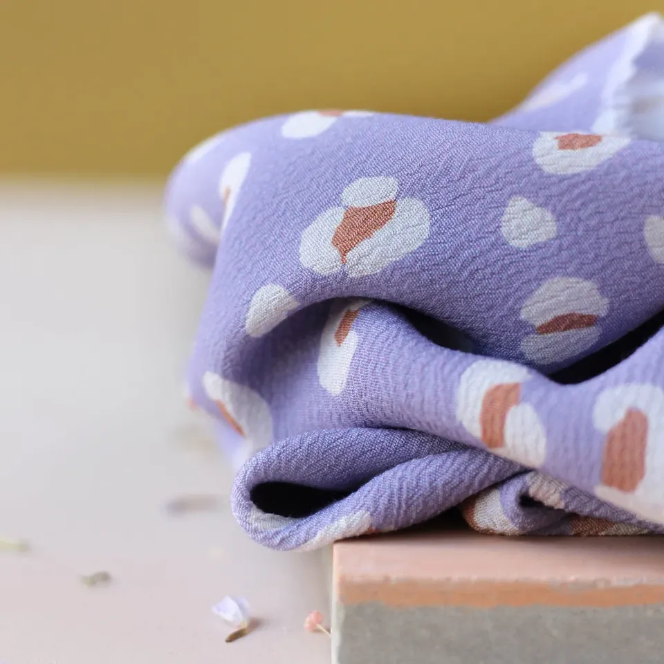 La Maison Naïve tissu crêpe marocain viscose Léo mauve