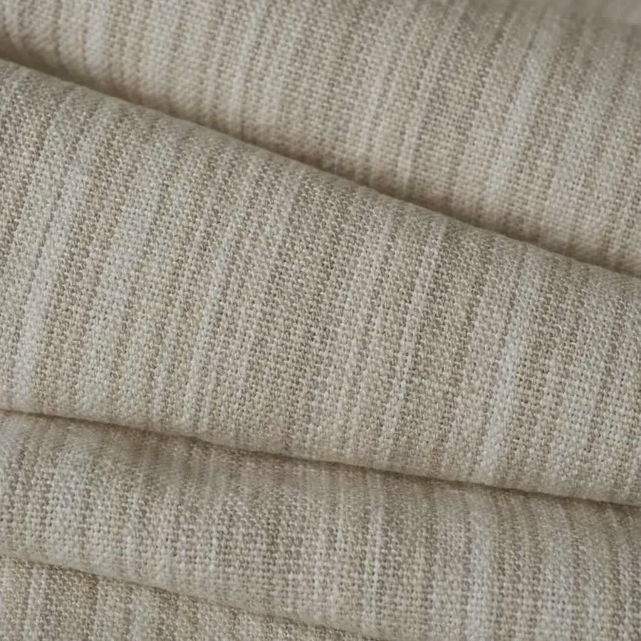 French General Duchemin Bisque tissu ameublement lin 137 cm