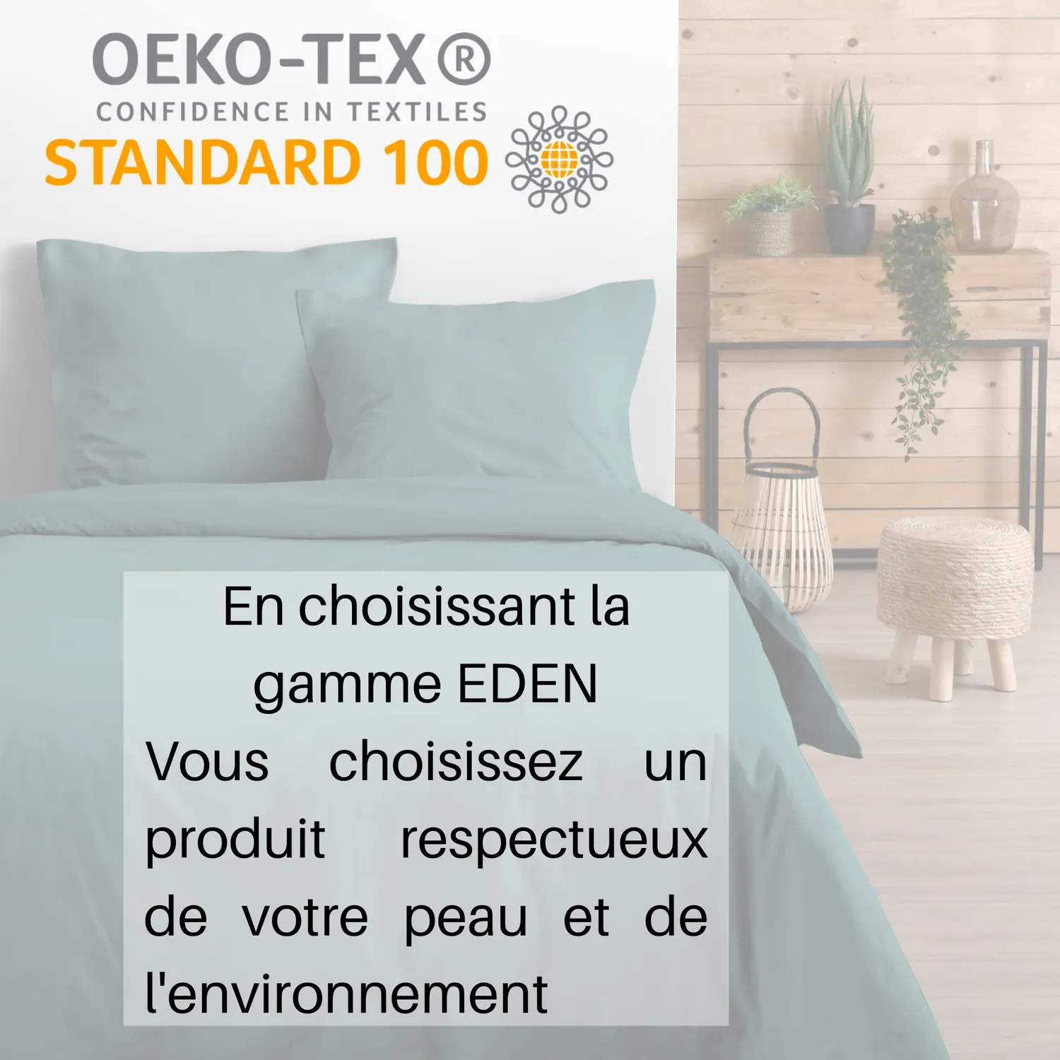 Stof Eden taie de traversin 45x185 cm eucalyptus coton