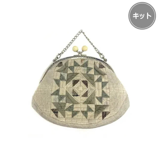Yoko Saito Flower Star kit pochette fermoir 14x19x8cm cuir