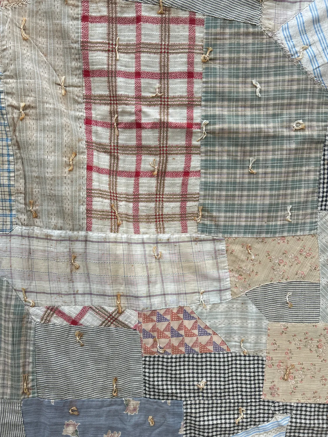 French General Antique Crazy Quilt double face quilt ancien soie coton