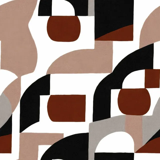 Elastron Bauhaus Collection tissu déco terracotta au mètre