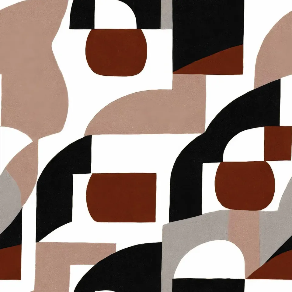 Elastron Bauhaus Collection tissu déco terracotta au mètre