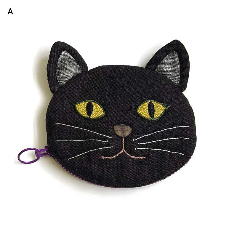 Yoko Saito pochettes chats A et B kit couture appliqué