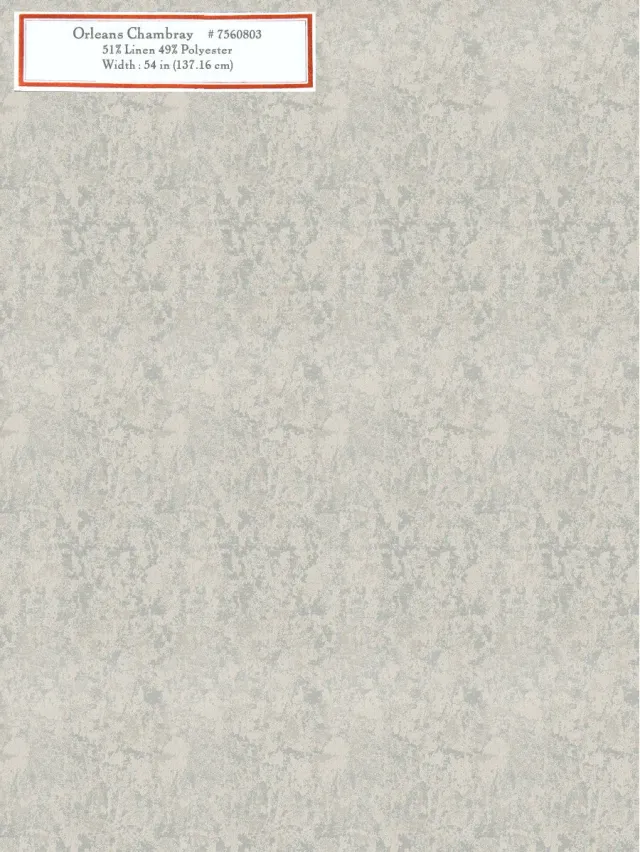 French General Orleans Chambray tissu ameublement chiné au mètre