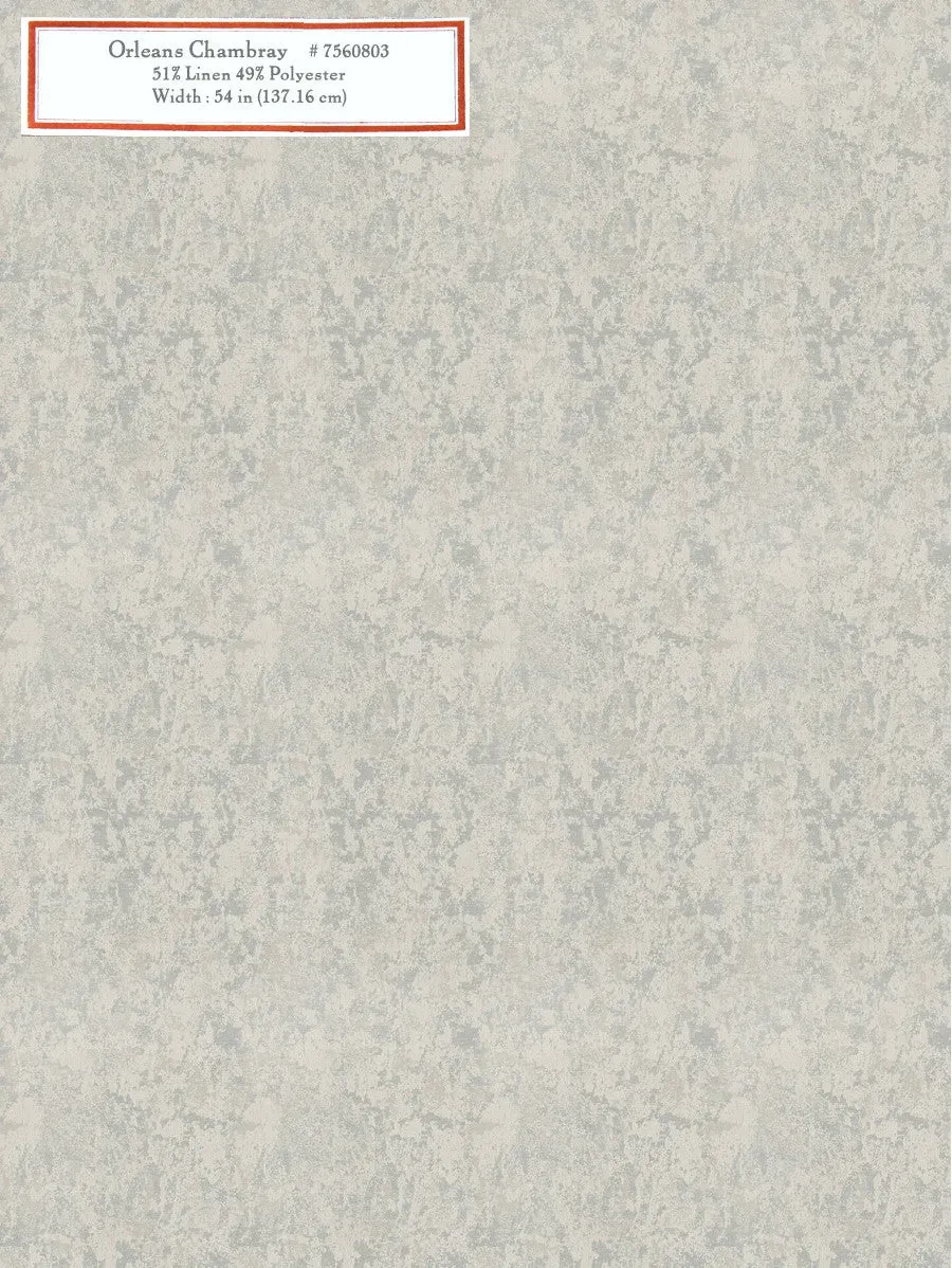 French General Orleans Chambray tissu ameublement chiné au mètre