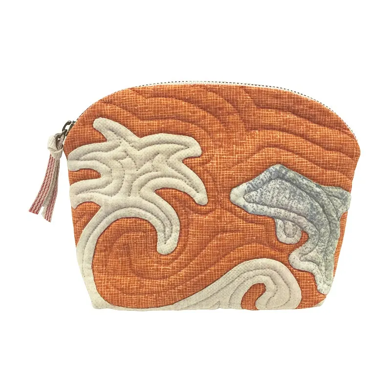 Yoko Saito Hawaiian Quilt Pouch kit pochette dauphin