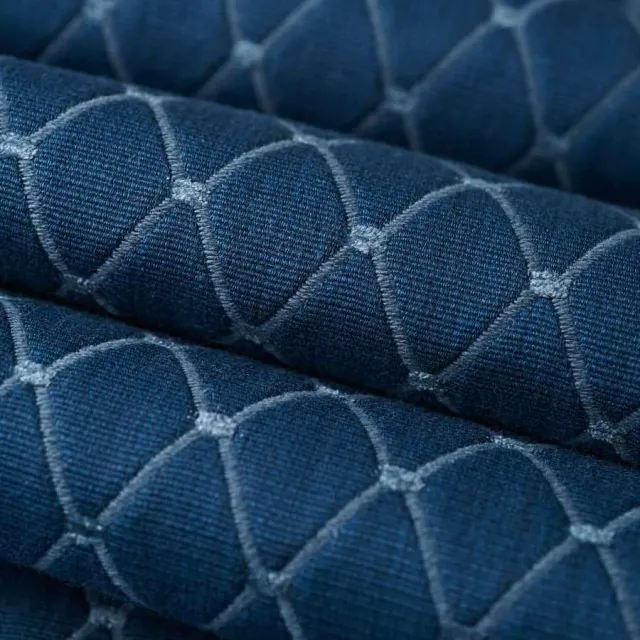 French General Margo Indigo tissu fauteuil coton rayonne au mètre