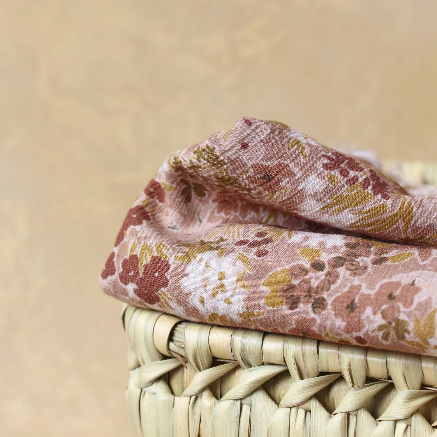 La Maison Naïve Prairie Tomette crépon viscose au mètre