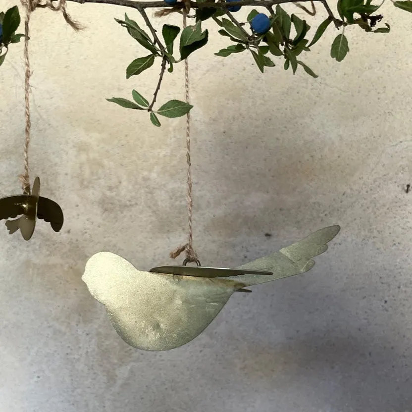 La Maison Naïve Oiseau Doré suspension laiton doré S-M
