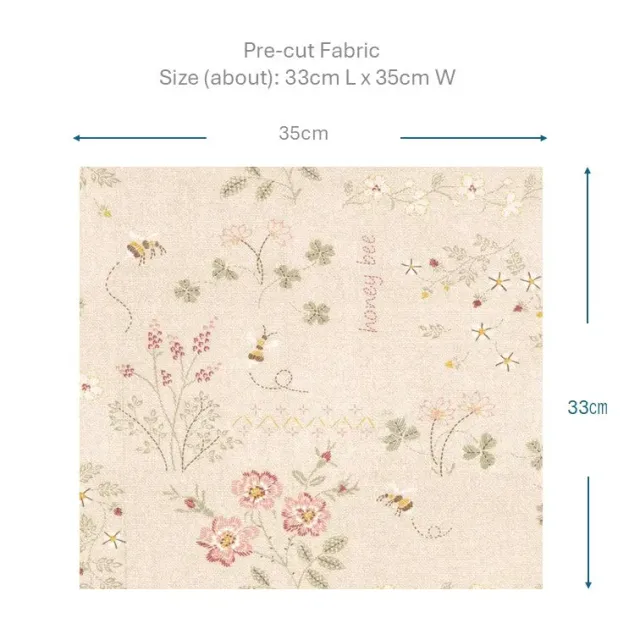 Yoko Saito 2026-01-A11 coupon tissu coton beige 33x35