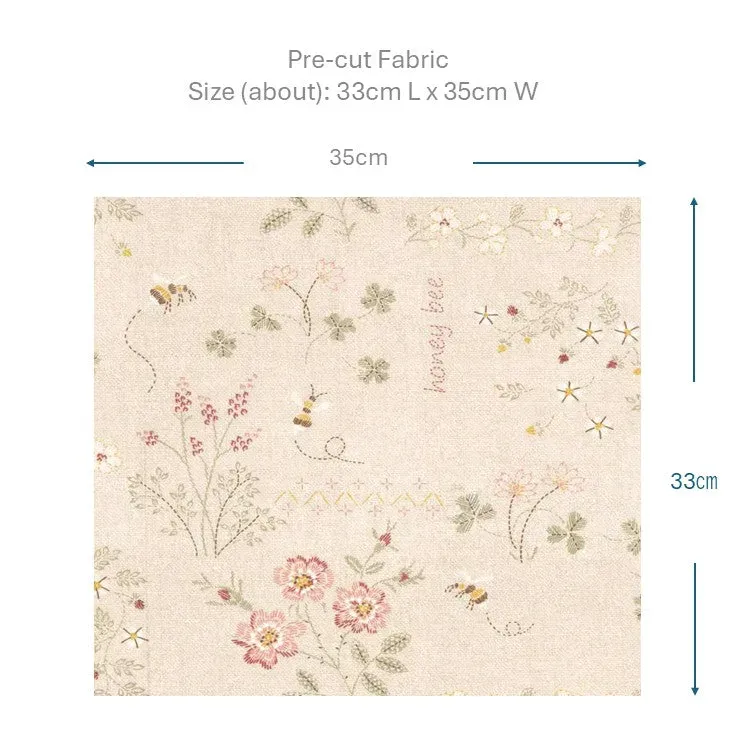 Yoko Saito 2026-01-A11 coupon tissu coton beige 33x35