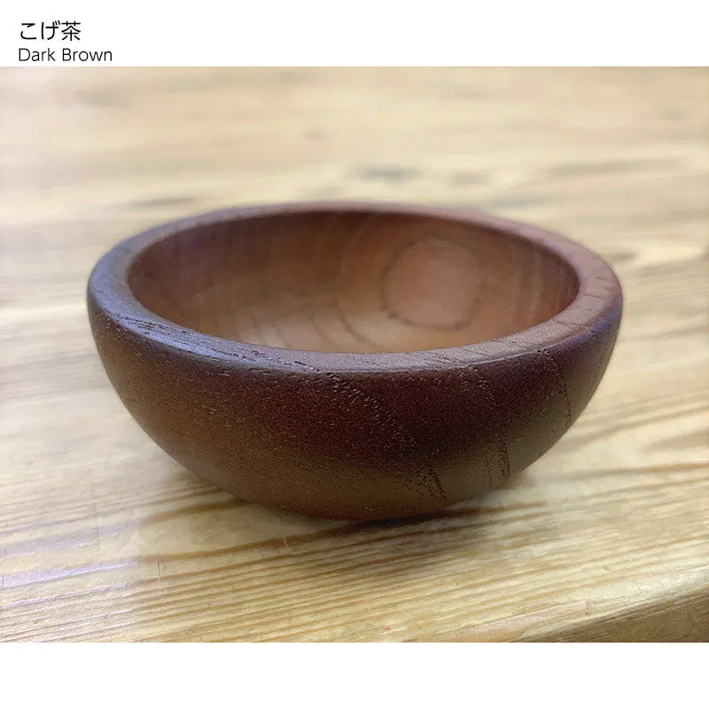Yoko Saito bol bois camélia pique-épingles marron foncé