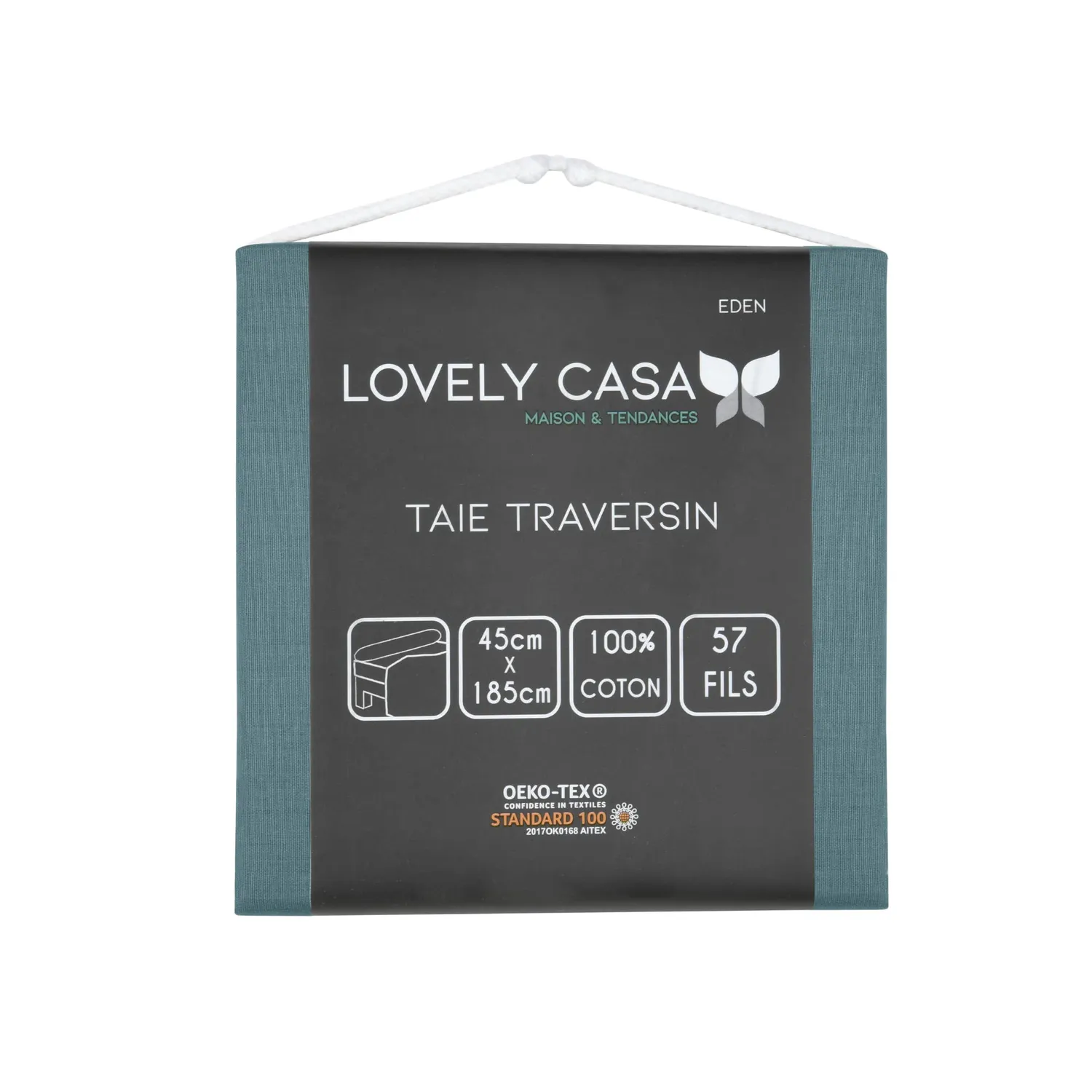 Stof Eden taie de traversin 45x185 cm eucalyptus coton