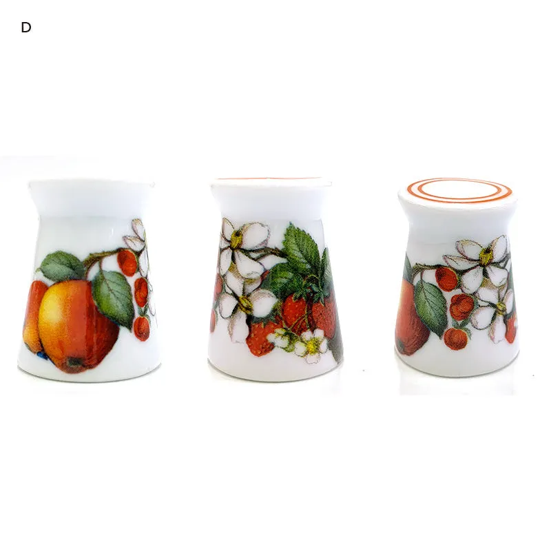 Yoko Saito dé porcelaine Arita fruit quilting main