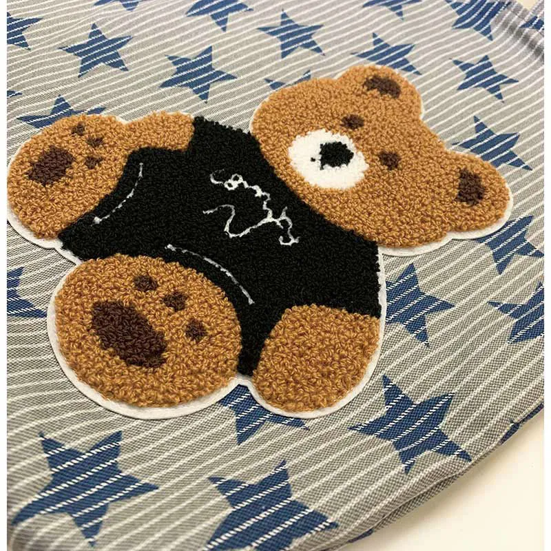 Yoko Saito Bear Bag kit sac motif ours toile denim