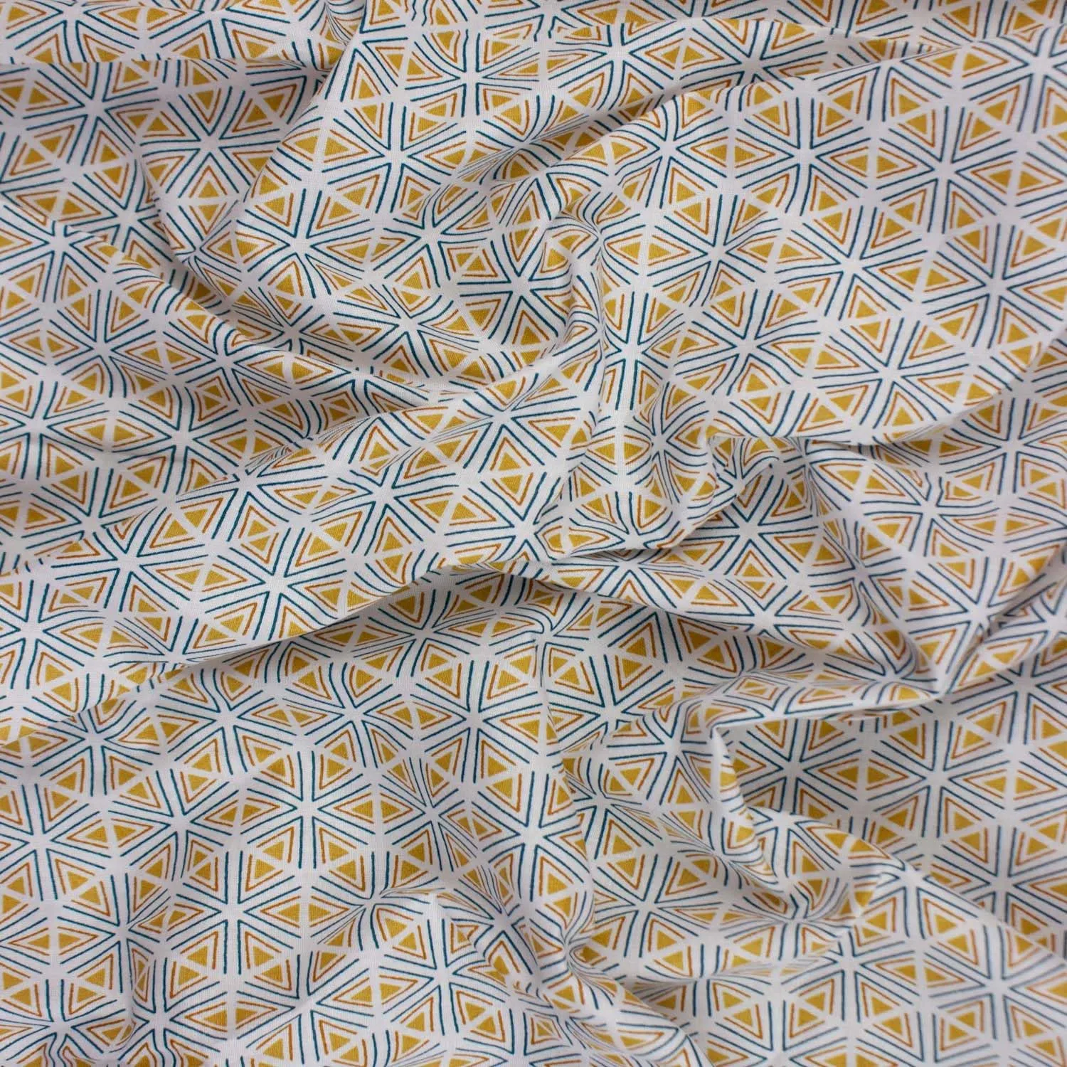 Tissushop Tripoli tissu popeline moutarde 1,5 mètre 160cm