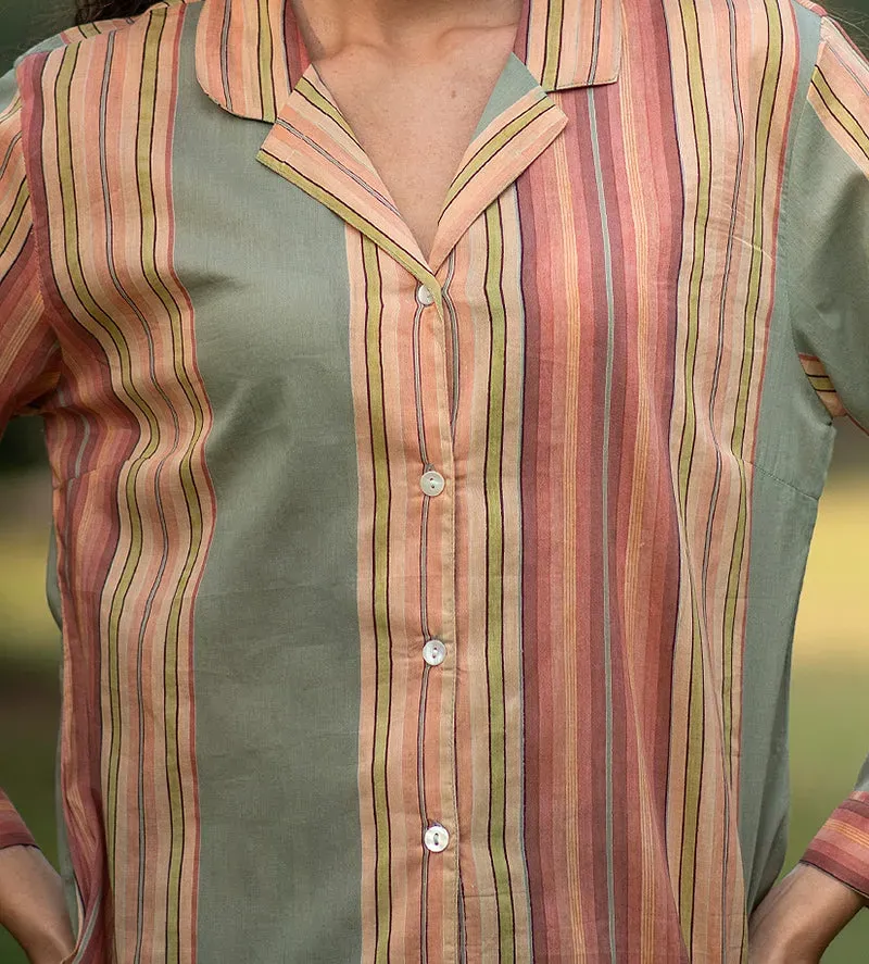 French General L'Esprit de Provence pyjama Primrose Stripe voile coton