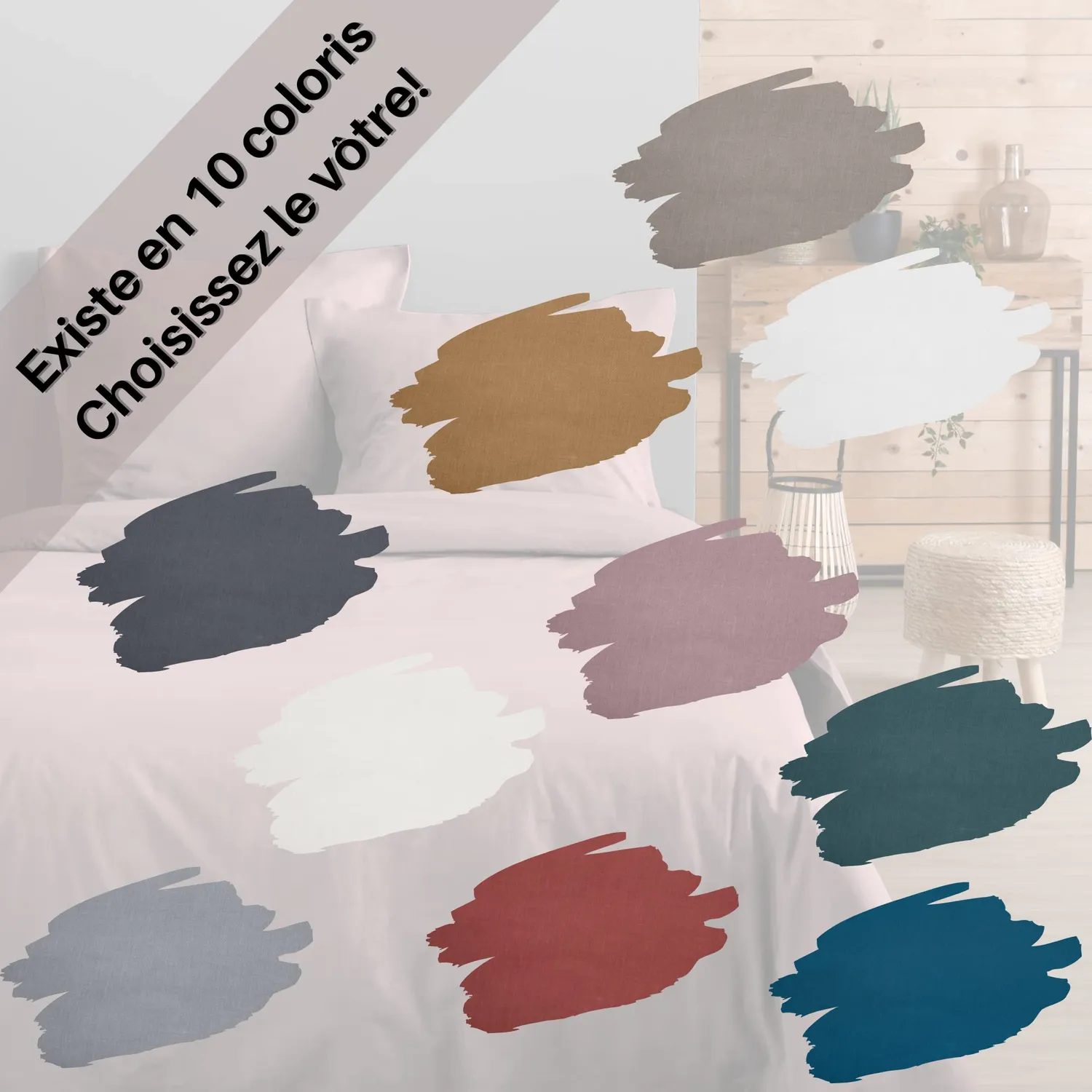 STOF Eden taie d’oreiller 50x70 vieux rose coton