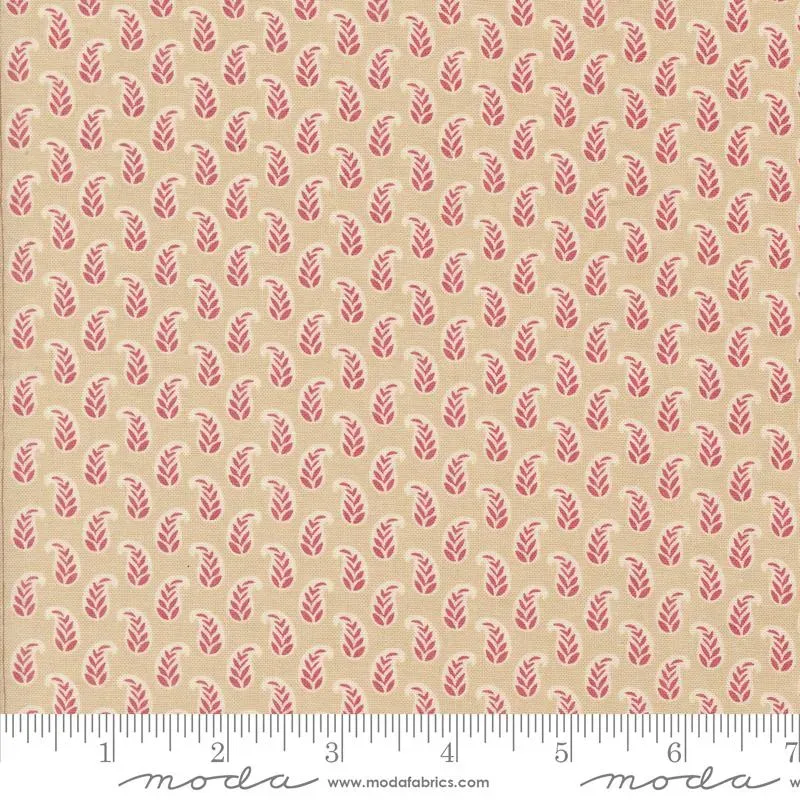 French General Rouenneries Trois 13967 18 tissu coton oyster