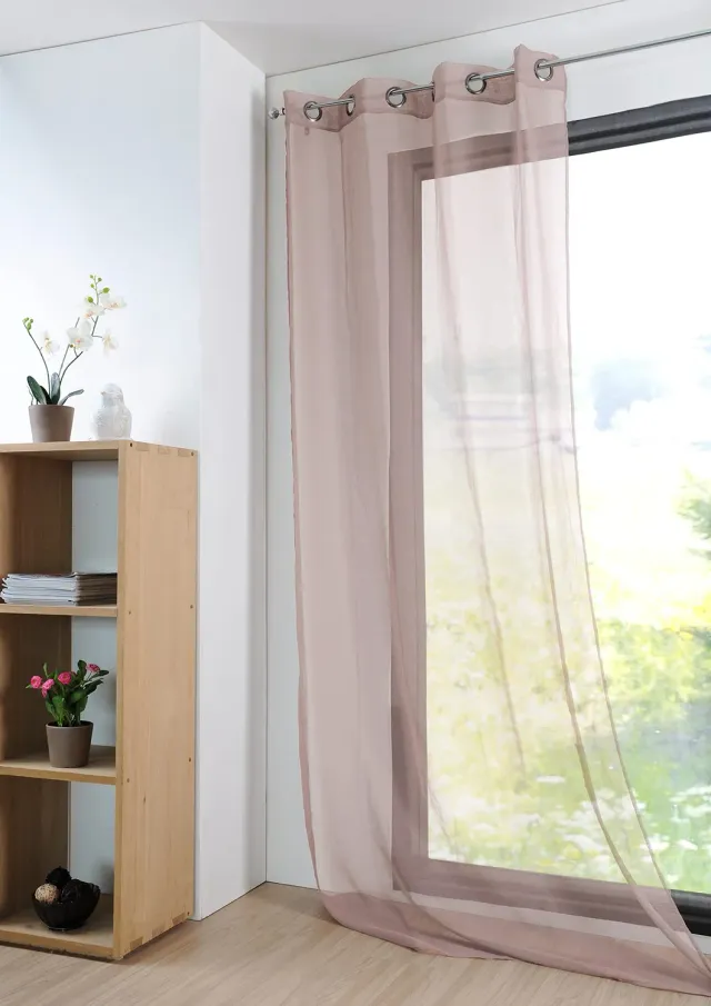 Stof Monna voilage œillets 135x260 cm roselin polyester