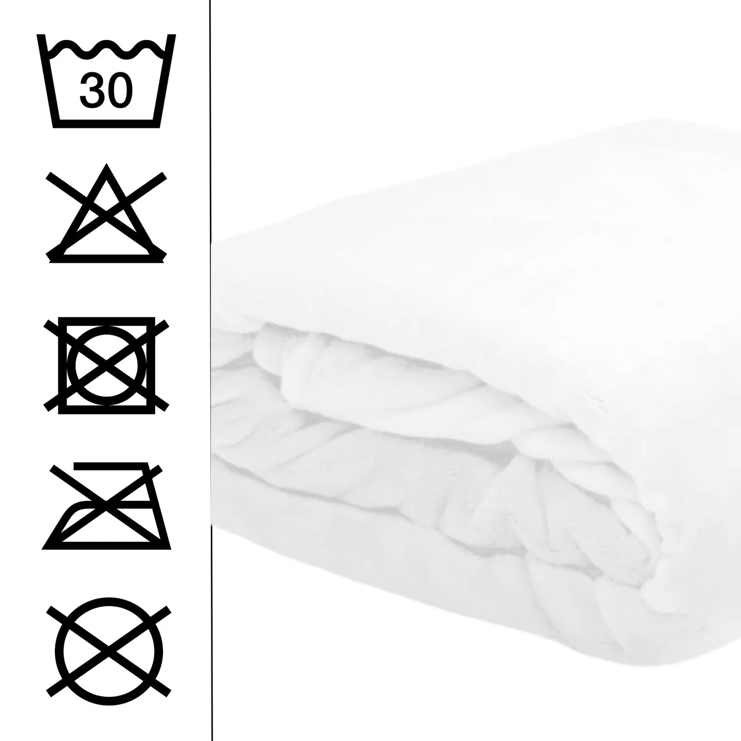 STOF Doudou plaid polaire blanc 130x160 cm chaud