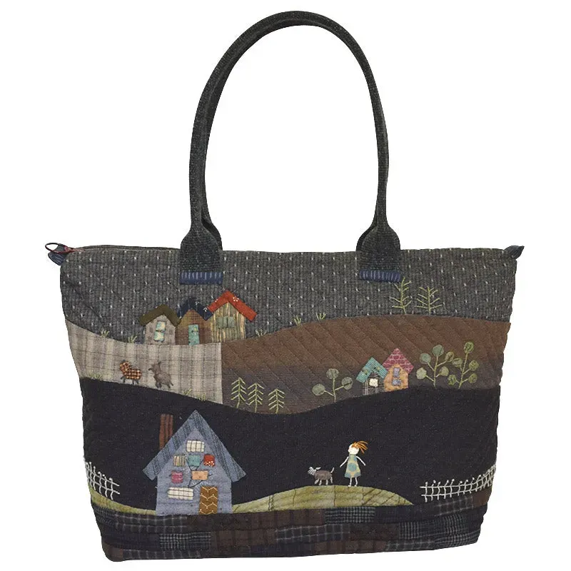 Yoko Saito House Tote Bag kit sac zippé appliqué 35cm