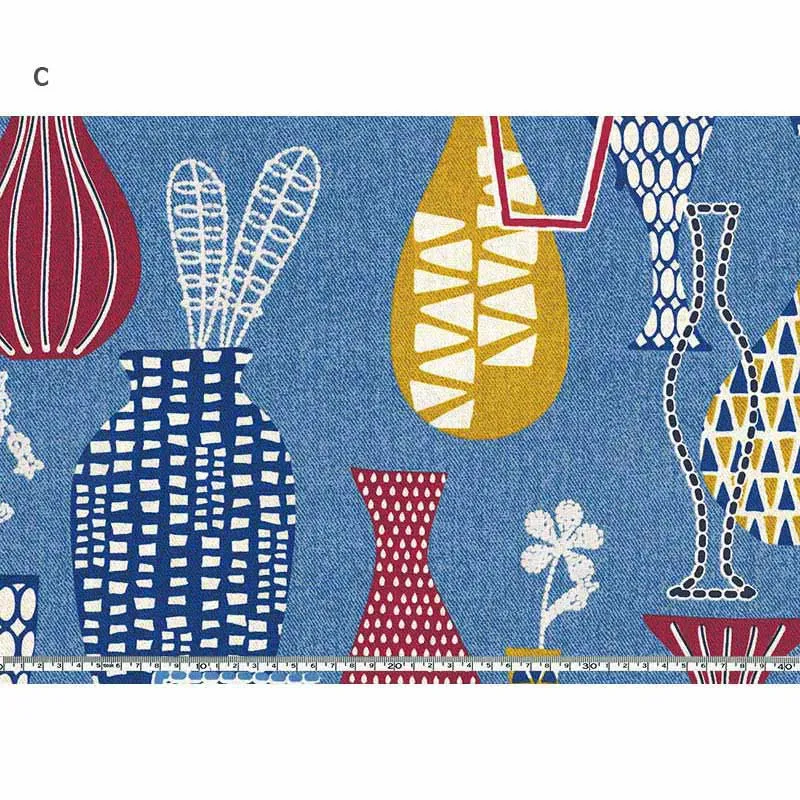 Yoko Saito My 15 Bags sac vertical A kit bleu coton