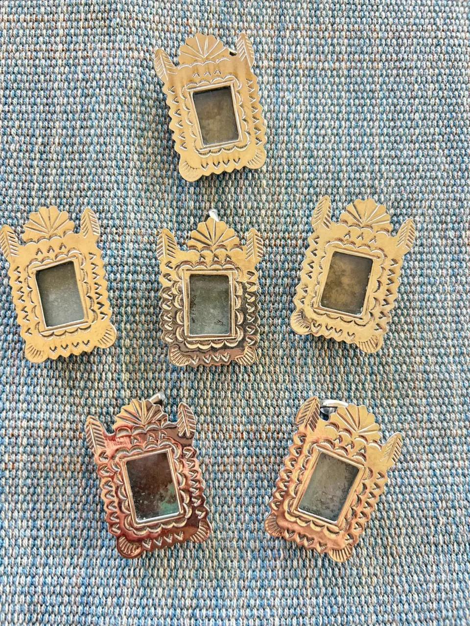 French General Cadre Mexicain pendentif broche argent 2,5x3,8 cm