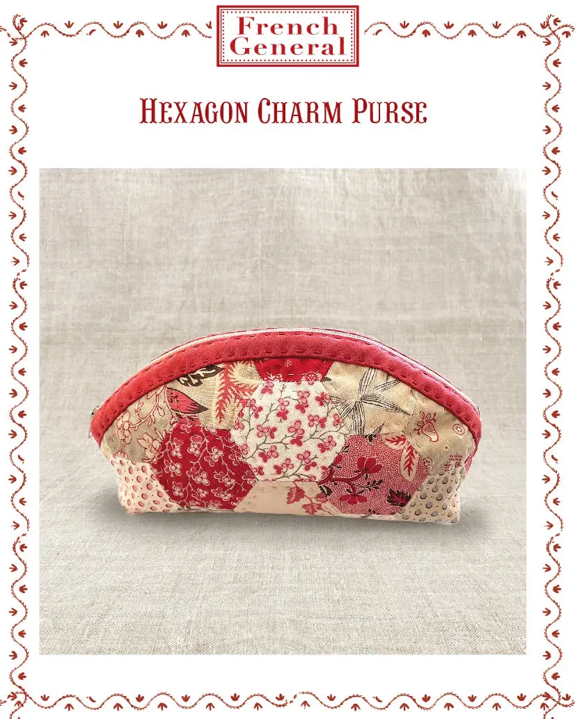 French General Rouenneries Trois patron pochette hexagone