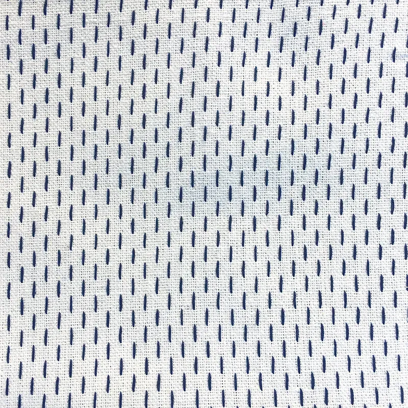 French General French Sashiko tissu coton perle indigo tisse