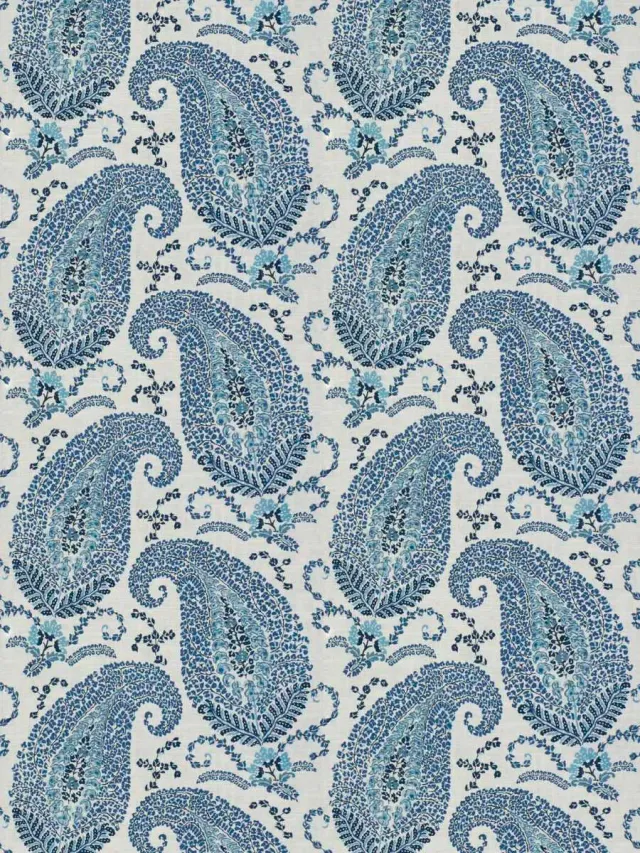 French General Santerre Bleu tissu ameublement indigo au mètre