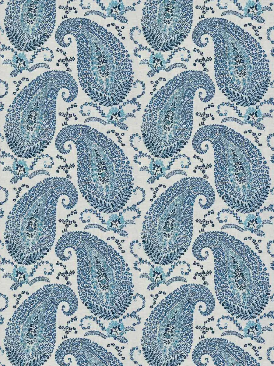 French General Santerre Bleu tissu ameublement indigo au mètre