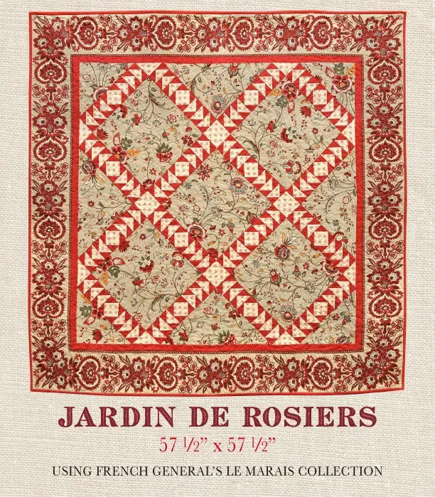 French General Le Marais Jardin Rosiers patron papier