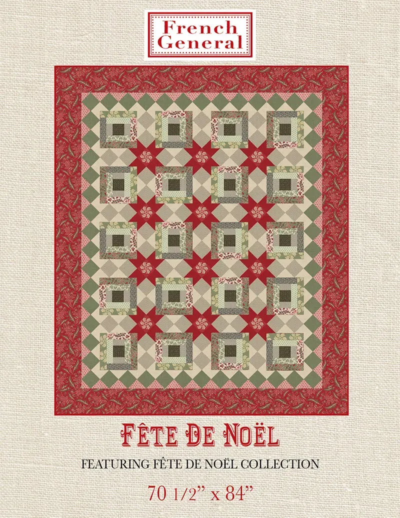 French General Fete De Noel patron quilt instructions papier