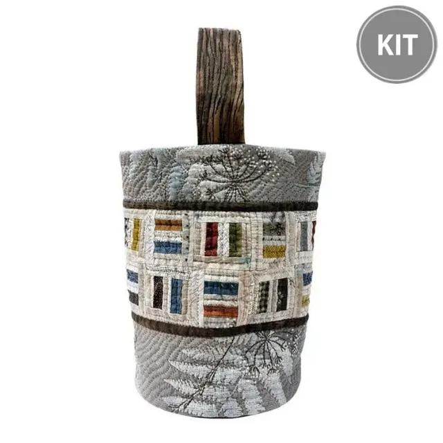 Yoko Saito Quilt Japan kit sac une anse log cabin cylindrique